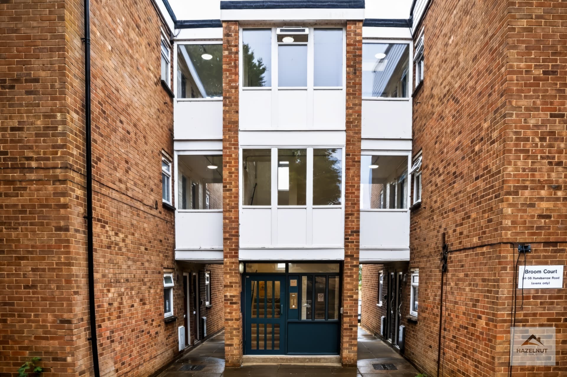 Front exterior of Broom Court, Northampton
